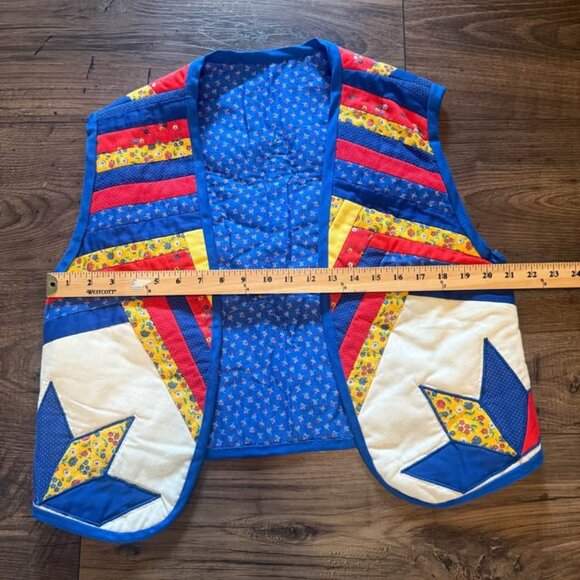 Vintage Handmade Quilted Vest - Picture 7 of 8